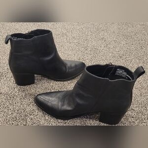 Steve Madden Peele Ankle Boots Womens Size 8.5 Black Leather Casual Zip